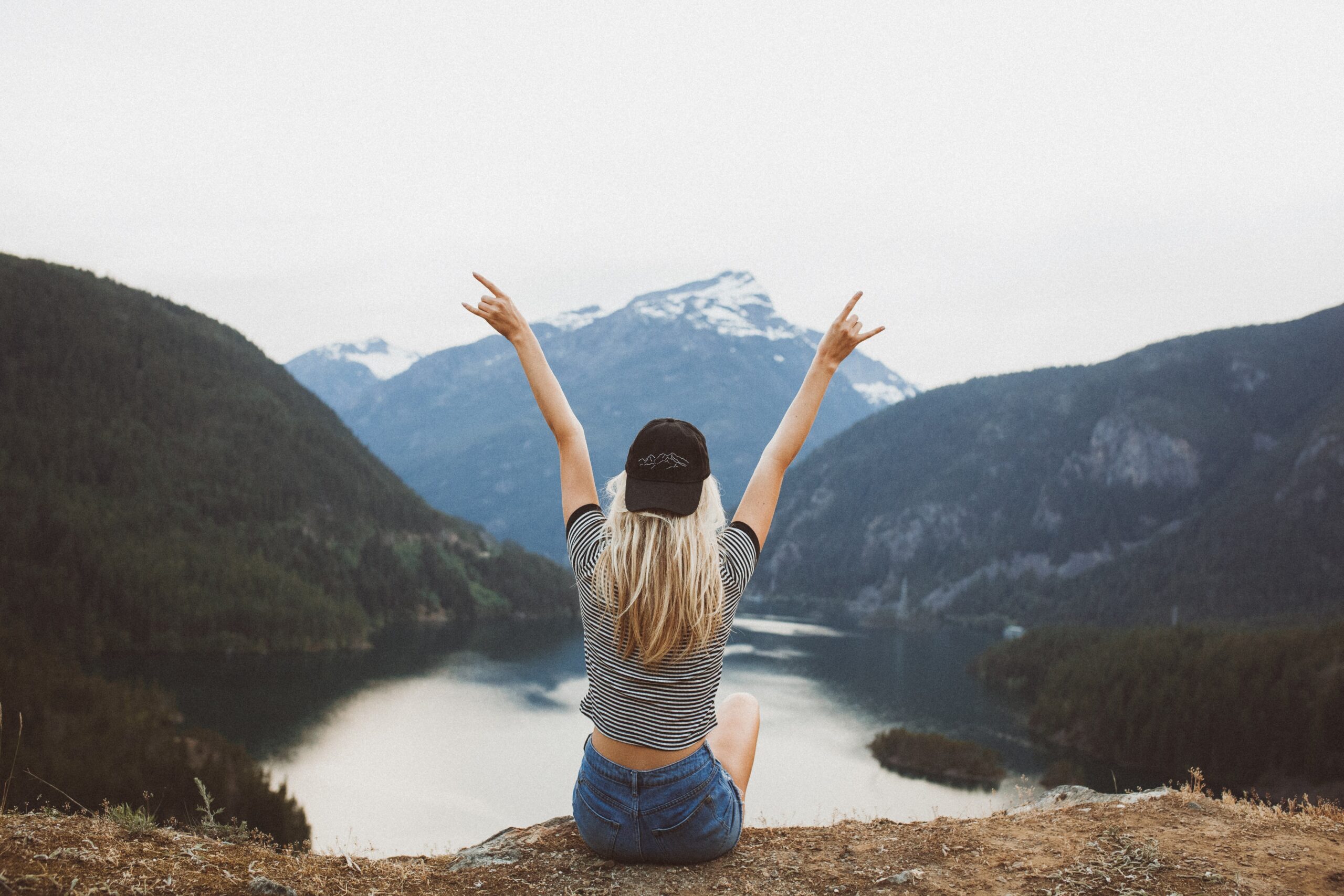 A women enjoying nature thanks to spending her money intentionally