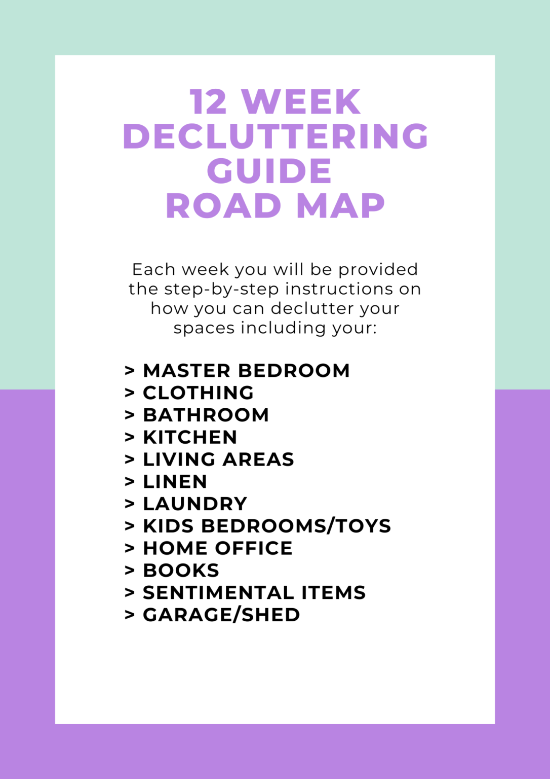 Declutter With Me Course: A 12 Week Guide to Declutter Your Home ...
